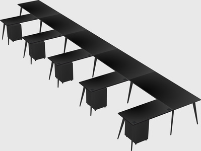 Modern l-shaped office desk