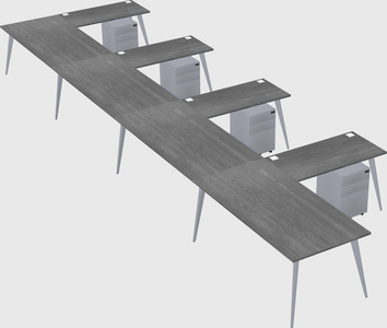 Modern l-shaped office desk