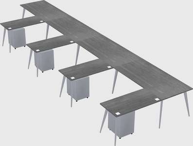 Modern l-shaped office desk