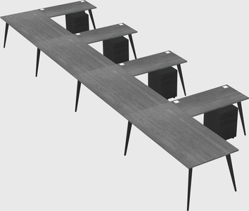 Modern l-shaped office desk
