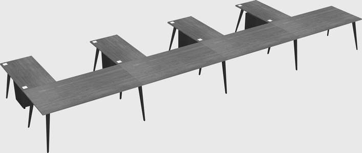 Modern l-shaped office desk