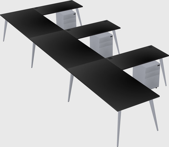 Modern l-shaped office desk