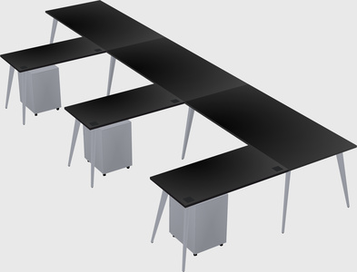 Modern l-shaped office desk
