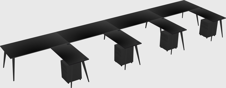 Modern L-shaped Office Desk