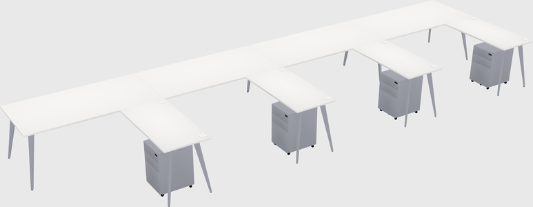 Modern L-shaped Office Desk