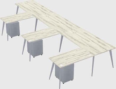 Modern l-shaped office desk