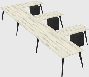 Modern l-shaped office desk