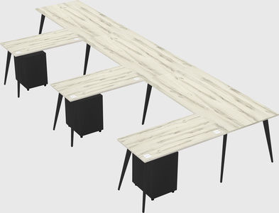 Modern l-shaped office desk
