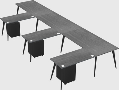 Modern l-shaped office desk