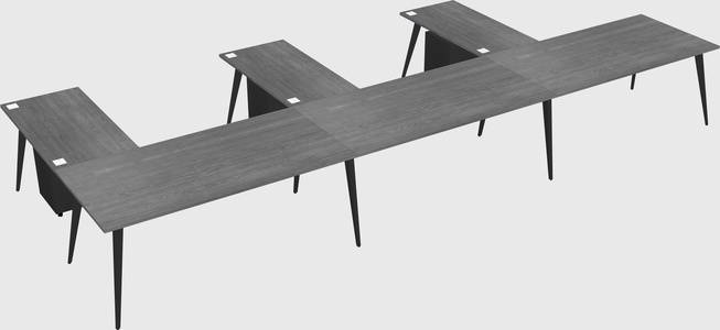 Modern l-shaped office desk