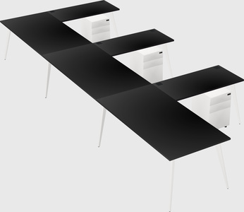 Modern l-shaped office desk