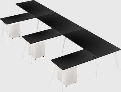 Modern l-shaped office desk
