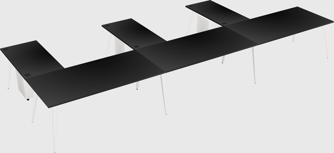 Modern l-shaped office desk