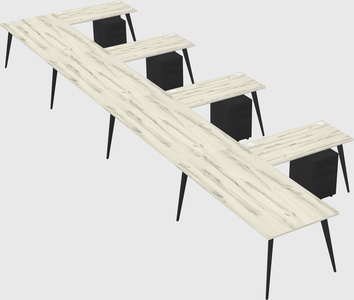 Modern l-shaped office desk