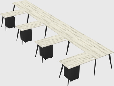 Modern l-shaped office desk