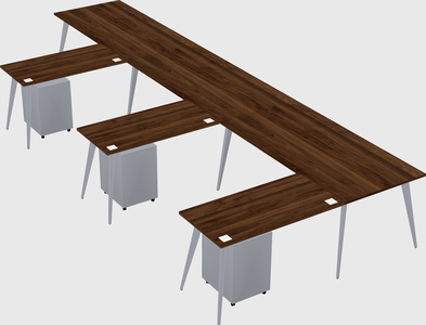 Modern l-shaped office desk