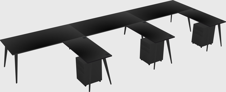 Modern L-shaped Office Desk