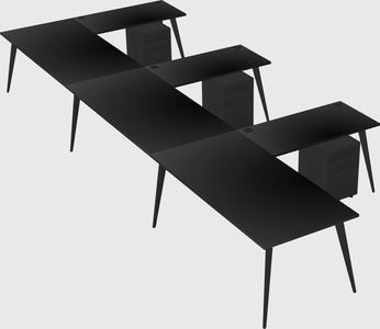 Modern l-shaped office desk