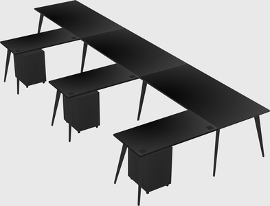 Modern l-shaped office desk