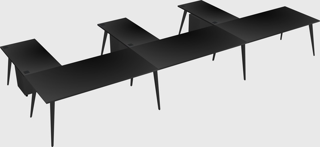 Modern l-shaped office desk
