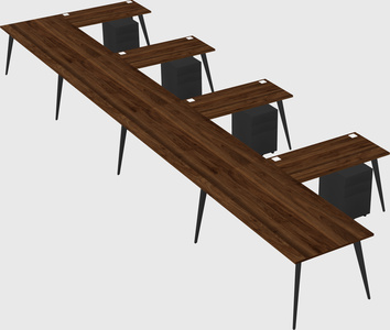 Modern l-shaped office desk