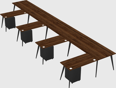 Modern l-shaped office desk