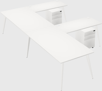 Modern l-shaped office desk