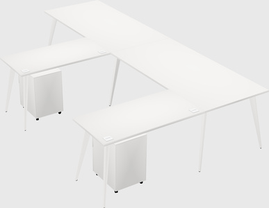 Modern l-shaped office desk