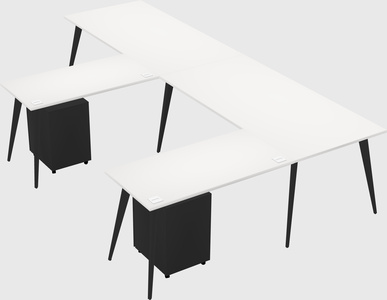 Modern l-shaped office desk