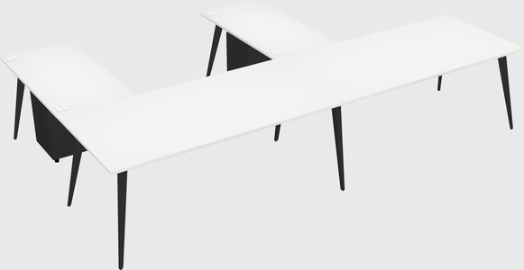 Modern l-shaped office desk