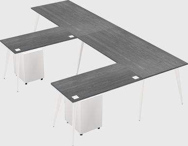 Modern l-shaped office desk