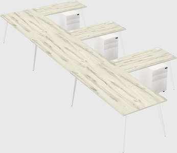 Modern l-shaped office desk