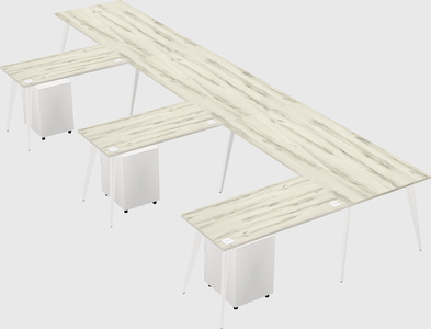 Modern l-shaped office desk