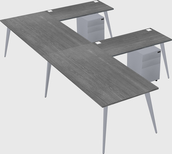 Modern l-shaped office desk