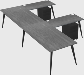 Modern l-shaped office desk