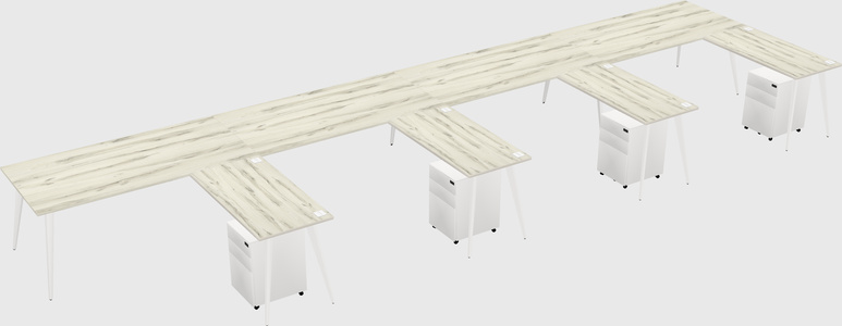 Modern L-shaped Office Desk