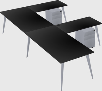 Modern l-shaped office desk