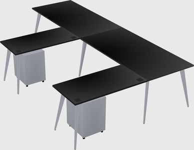 Modern l-shaped office desk