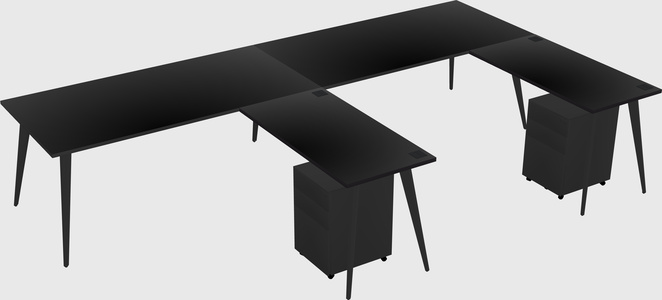 Modern L-shaped Office Desk