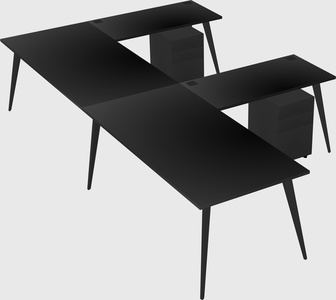 Modern l-shaped office desk