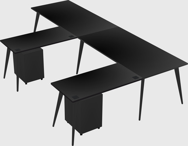 Modern l-shaped office desk