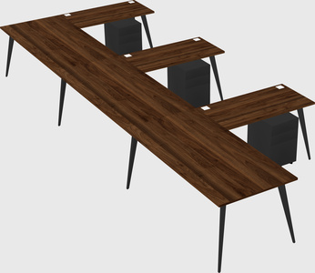 Modern l-shaped office desk
