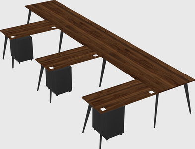 Modern l-shaped office desk