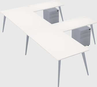 Modern l-shaped office desk
