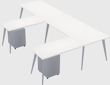 Modern l-shaped office desk
