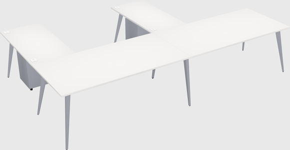 Modern l-shaped office desk