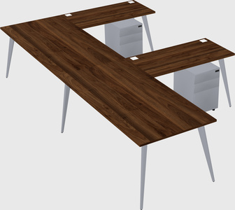Modern l-shaped office desk