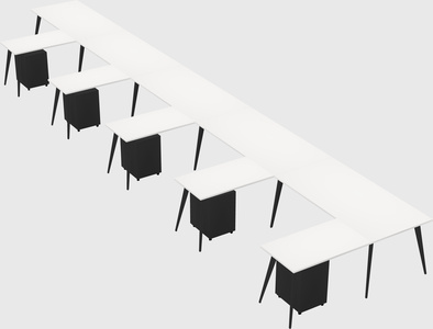 Modern l-shaped office desk