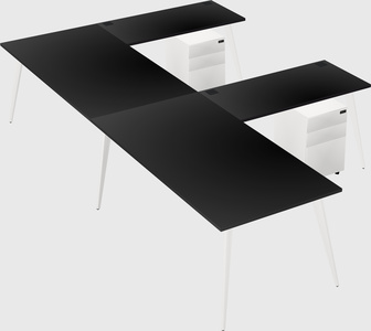 Modern l-shaped office desk