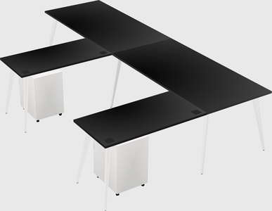 Modern l-shaped office desk
